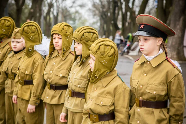 Odessa Ukraina Kwietnia 2014 Międzynarodowy Rajd Rowerowy Dniu Stulecia Wyzwolenia — Zdjęcie stockowe