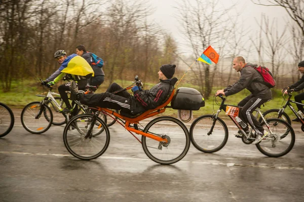 Οδησσός Ουκρανία Απριλίου 2014 Διεθνές Ποδήλατο Ράλι Στο Αφιερωμένο Στην — Φωτογραφία Αρχείου