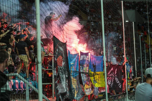 Odessa Ucrânia Julho 2017 Shakhtar Dynamo Match Time Fãs Futebol — Fotografia de Stock