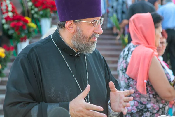 Odessa Ukraina Agustus 2013 Pemakaman Slavonik Dengan Penguburan Almarhum Kuil — Stok Foto