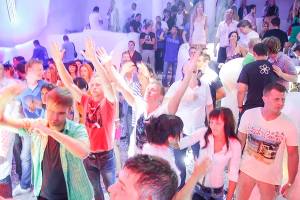 Odessa Ukraine Juni 2013 Nachtclub Party Musik Tanzmusik Mit Buntem — Stockfoto