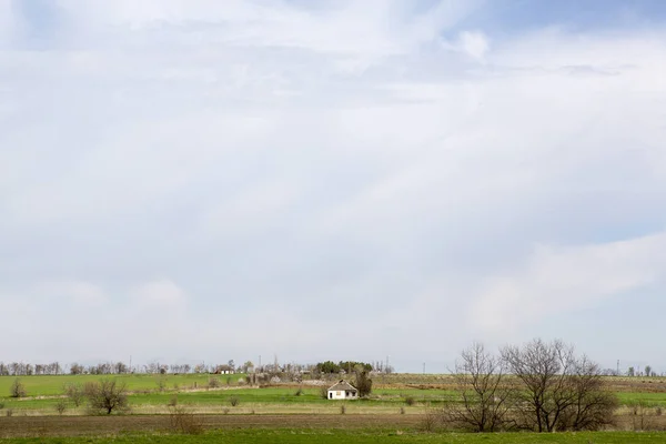 Prachtige Eenzame Huis Het Gebied — Stockfoto