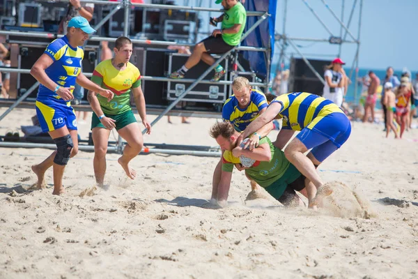 Odessa Ukraine August 2017 International Rugby Festival Sand Sea Beach — Stock Photo, Image