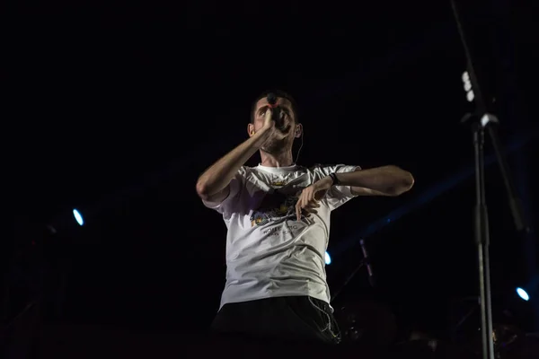 Odessa Ucrania Agosto 2017 Famoso Rapero Ruso Noize Interpreta Canciones —  Fotos de Stock