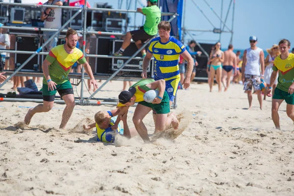 Odessa Ukraine August 2017 International Rugby Festival Sand Sea Beach — Stock Photo, Image