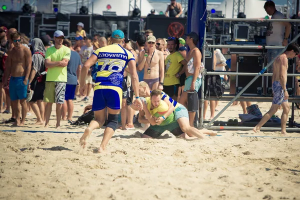 Odessa Ukraine August 2017 International Rugby Festival Sand Sea Beach — Stock Photo, Image