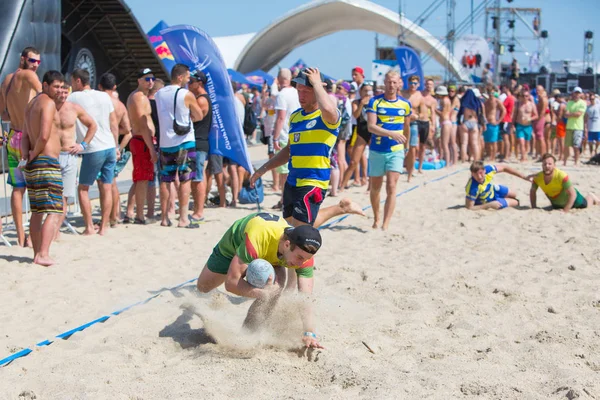 Odessa Ukraine August 2017 International Rugby Festival Sand Sea Beach — Stock Photo, Image