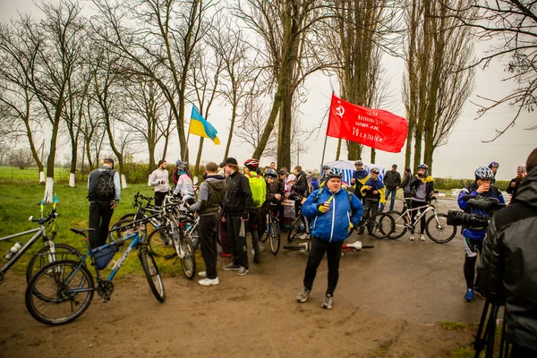 Οδησσός Ουκρανία Απριλίου 2014 Διεθνές Ποδήλατο Ράλι Στο Αφιερωμένο Στην — Φωτογραφία Αρχείου
