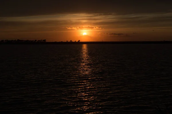 Sonnenaufgang Über Dem See Sonnenuntergang Auf Dem See — Stockfoto