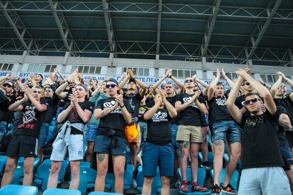 Odessa Ukraine Juli 2017 Shakhtar Dynamo Spiel Fußballfans Auf Der — Stockfoto