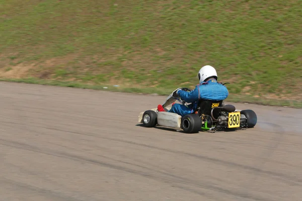 Odessa Ucrania Abril 2017 Campeonato Karting Niños Adolescentes Conductores Karts — Foto de Stock