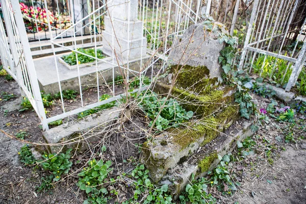 Blick Auf Grabsteine Auf Dem Alten Friedhof — Stockfoto