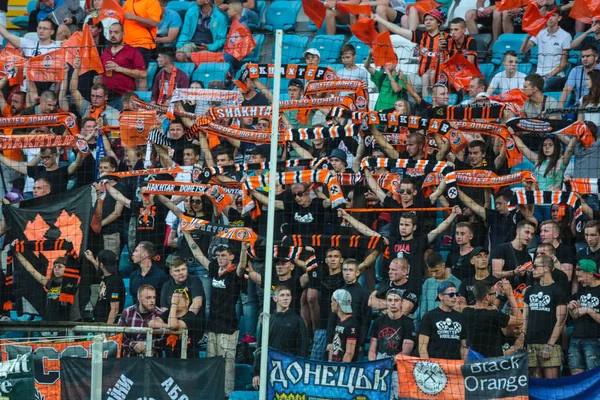 Odessa Ukraine Juli 2017 Shakhtar Dynamo Spiel Fußballfans Auf Der — Stockfoto