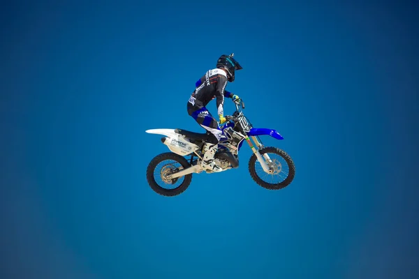 Одесса Украина Августа 2017 Года Профессиональный Велогонщик Fmx Freestyle Motocross — стоковое фото