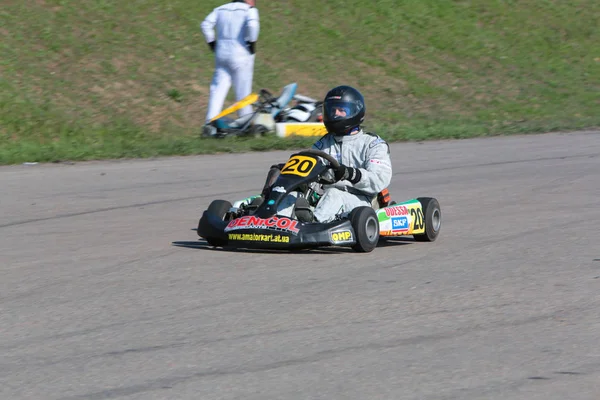 Odessa Ukraina Kwietnia 2017 Karting Championship Dzieci Młodzieży Dorosłych Kart — Zdjęcie stockowe