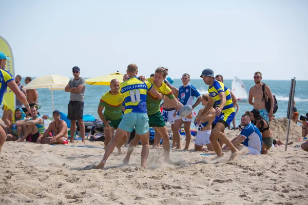 Odessa Ukraine August 2017 International Rugby Festival Sand Sea Beach — Stock Photo, Image