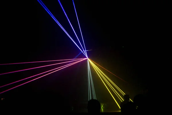 Luci Laser Show Nel Night Club — Foto Stock