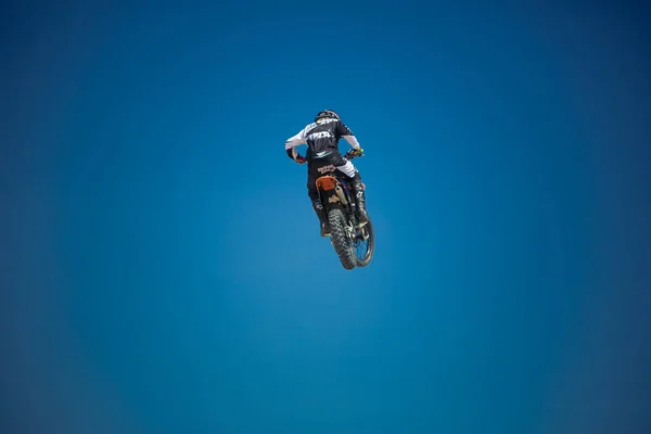 Oděsa Ukrajina Srpna 2017 Profesionální Jezdec Fmx Freestyle Motocross Takže — Stock fotografie