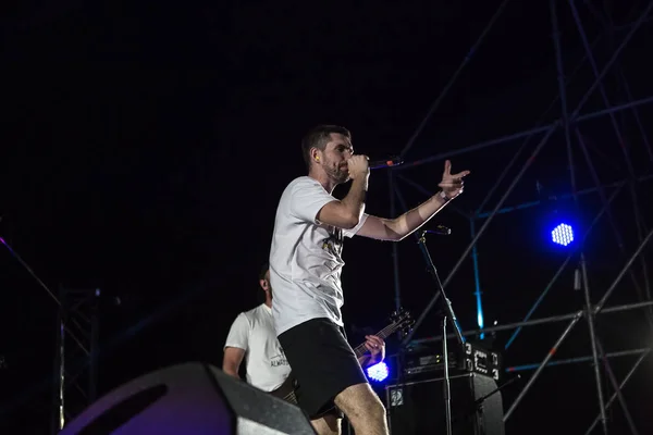 Odessa Ucrânia Agosto 2017 Famoso Artista Russo Rap Noize Cantando — Fotografia de Stock