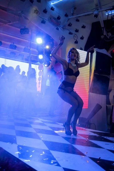 Odessa Ukraine September 2013 Dancers Dance Show Ibiza Night Club — Stock Photo, Image