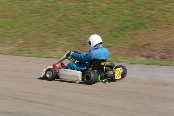 Odessa Ukraina Kwietnia 2017 Karting Championship Dzieci Młodzieży Dorosłych Kart — Zdjęcie stockowe