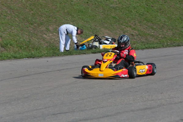 Odessa Oekraïne April 2017 Kartkampioenschap Kinderen Tieners Volwassenen Kart Racing — Stockfoto