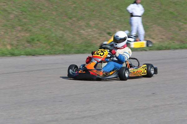 Odessa Ukraina Kwietnia 2017 Karting Championship Dzieci Młodzieży Dorosłych Kart — Zdjęcie stockowe