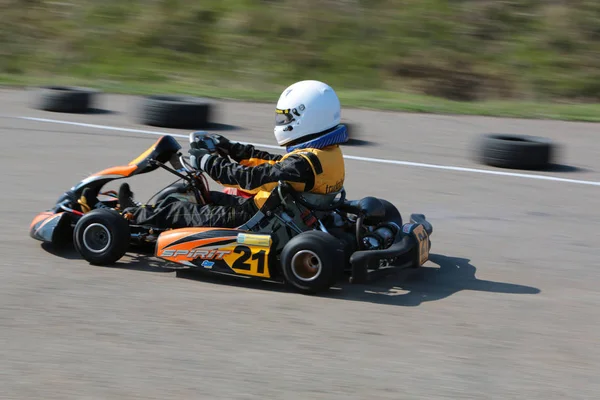 Odessa Ukraina April 2017 Karting Championship Barn Tonåringar Och Vuxna — Stockfoto