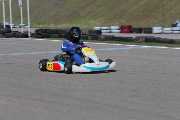 Odessa Ucrania Abril 2017 Campeonato Karting Niños Adolescentes Conductores Karts — Foto de Stock