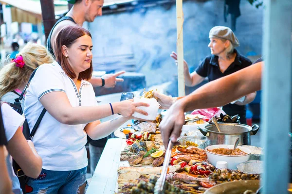 Odessa Oekraïne Juni 2017 Street Food Festival Het Groentheater — Stockfoto