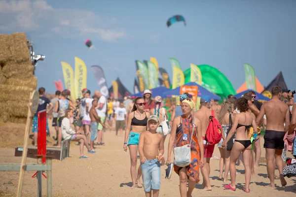 Odessa Ukraine August 2017 Summer Beach Party Spectators Beach Music — Stock Photo, Image