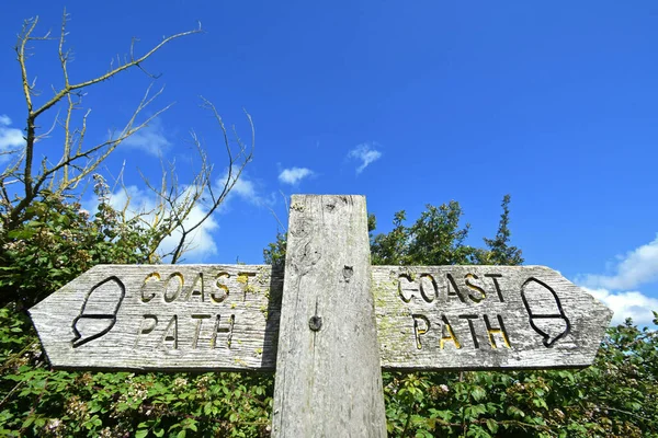 Coast Path Sign Taken Appledore Northam North Devon England Southwest — Stock Photo, Image