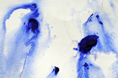 Kağıt mavi lekeler. boya lekeleri 