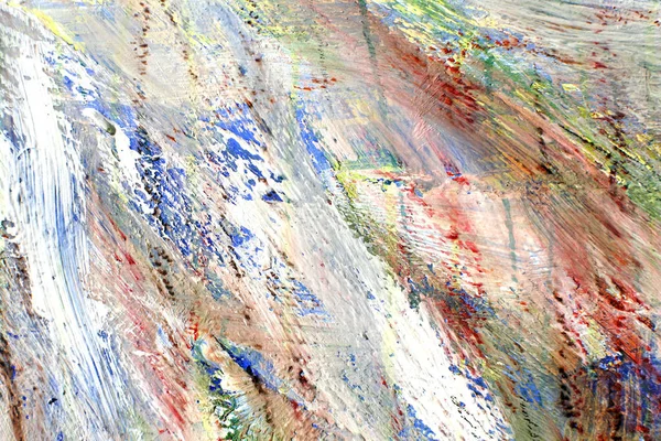 抽象多彩的背景 油漆的笔触 混合画布上的彩色斑点 — 图库照片