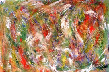 Renkli parlak arka plan. boya vuruş. tuval üzerinde yeşil lekeler