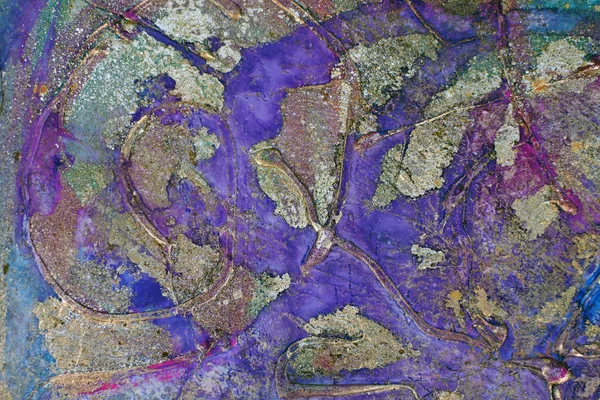 金属酸化効果を持つ背景 紫と銀の色合いをブレンド — ストック写真