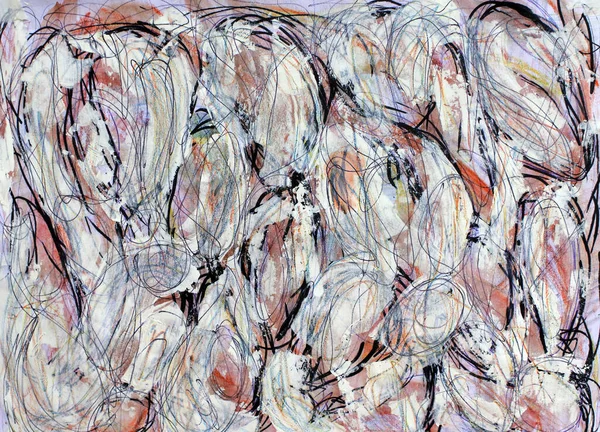 Manchas Brancas Abstratas Fundo Colorido Esboço Estilo Impressionismo Abstrato Uma — Fotografia de Stock