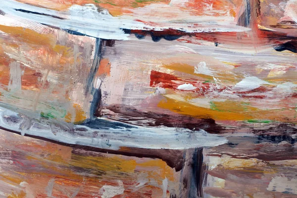 Boya lekeleri. Tuğla işi. Kahverengi tonlarda soyut çizim.