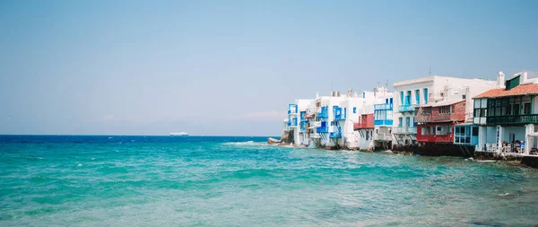 그리스의 미코노스 섬, 키클라데스에 있는 아름다운 작은 베네치아 — 스톡 사진