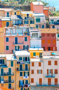 Riomaggiore Cinque Terre, Liguria, İtalya için doğal görünümü