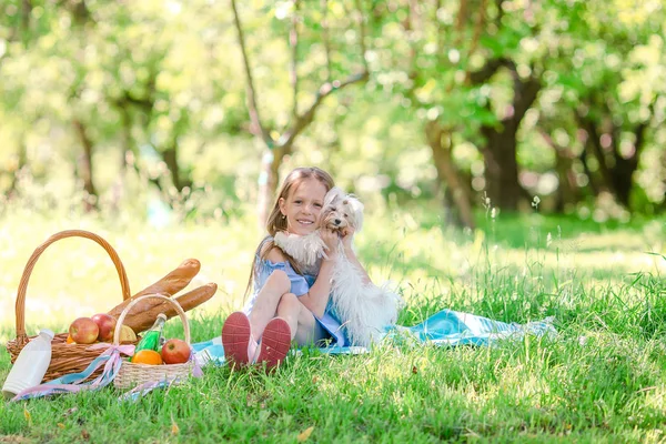 Parkta pikniğe giden iki küçük çocuk. — Stok fotoğraf