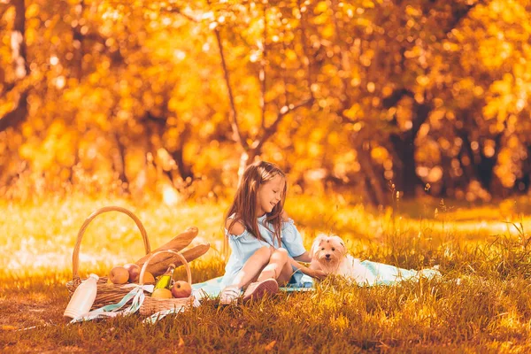 Zwei kleine Kinder picknicken im Park — Stockfoto