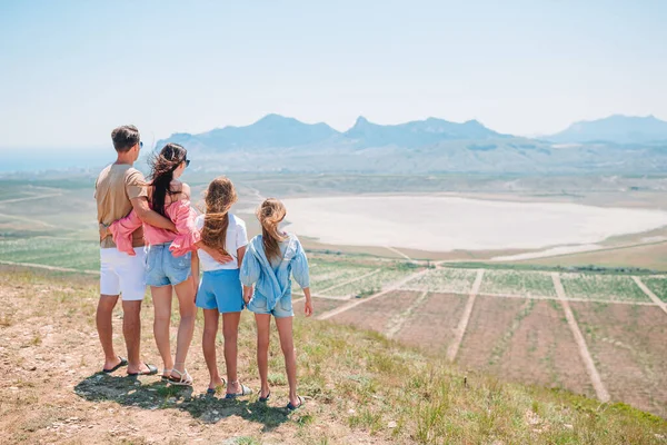 Happy family on vacation in the mountains — Stock Photo, Image