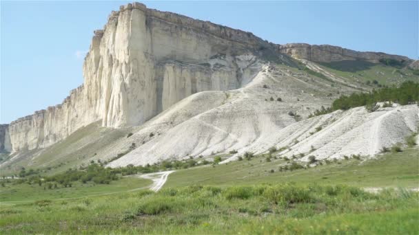 Landmark of Crimea berbatu gunung Batu Putih — Stok Video