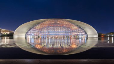 Pekin, Çin-Mayıs 16, 2019: Ulusal Merkezi performans sanatları için, Ulusal Grand Theater bir yumurta şekli