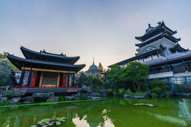 GuanghzOu, Çin - 4 Ekim 2019: Kanton Opera Sanat Müzesi Guangzhou Çin 'inde Kanton opera kültürünün merkezidir..