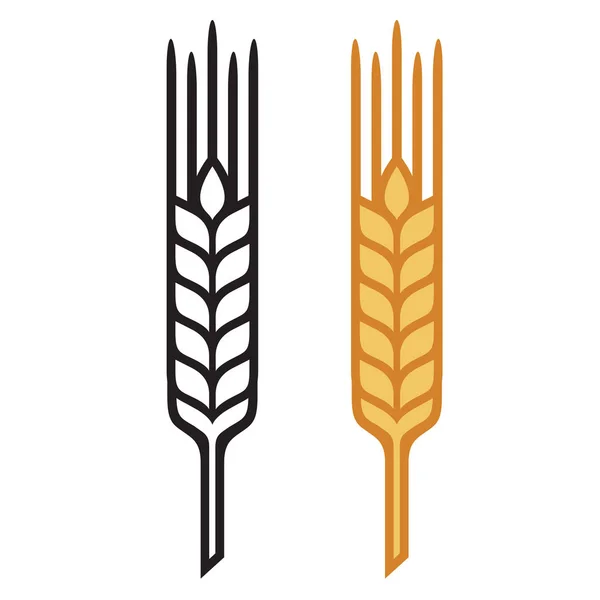 Ears of Wheat, Barley or Rye, vector visual icons — Stock Vector