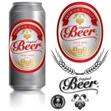 Bira etiket vektör siyah içkiler görsel olabilir 500ml