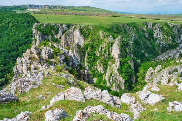 Впечатляющие Скальные Стены Ущелье Турени Cheile Turenilor Turi Hasadek Охраняемая — стоковое фото