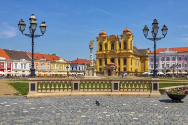 Aziz George Roma Katolik Katedrali, Timisoara Union Meydanı, Romanya. Görüntü